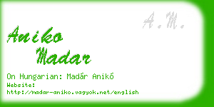 aniko madar business card
